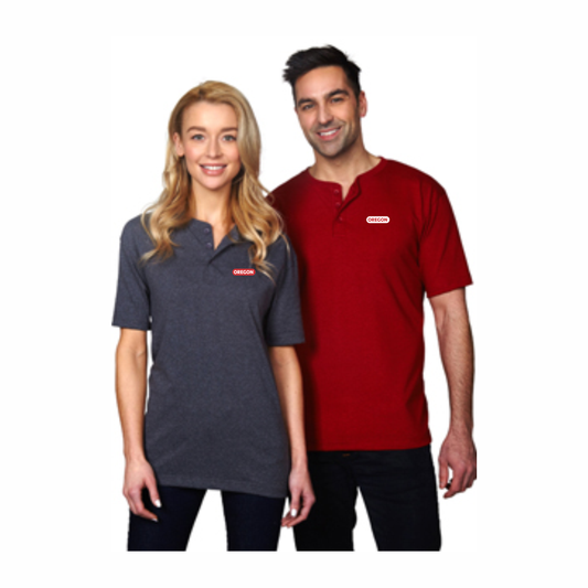 Unisex Short Sleeve Henley
