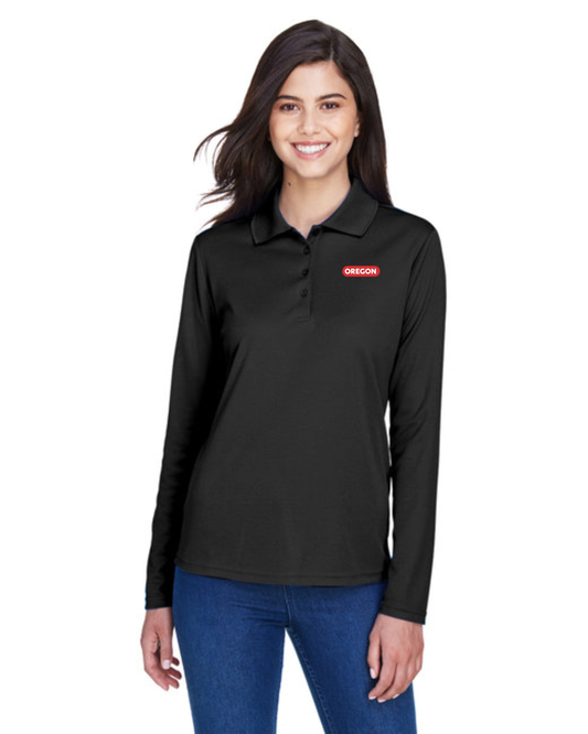Ladies Long Sleeve Pique Performance polo