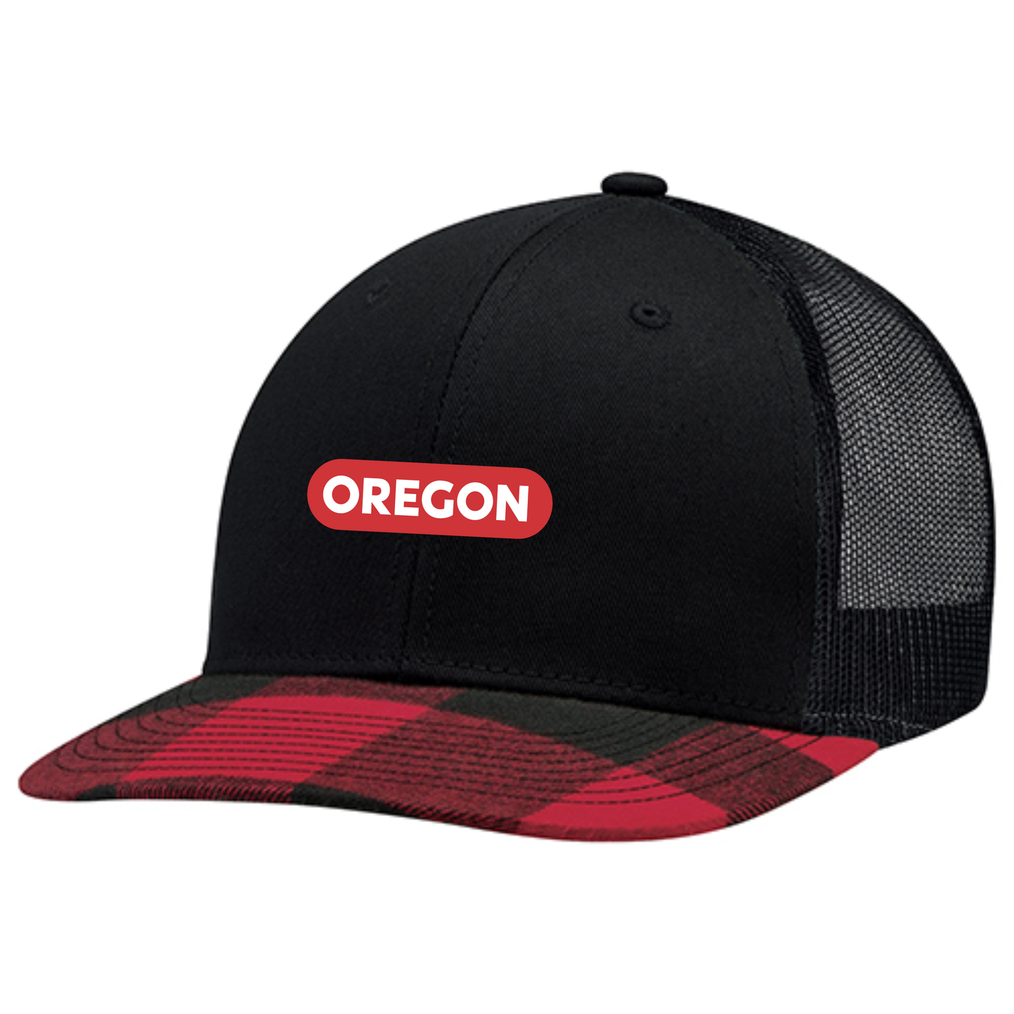 Two Tone Buffalo Plaid Trucker Cap