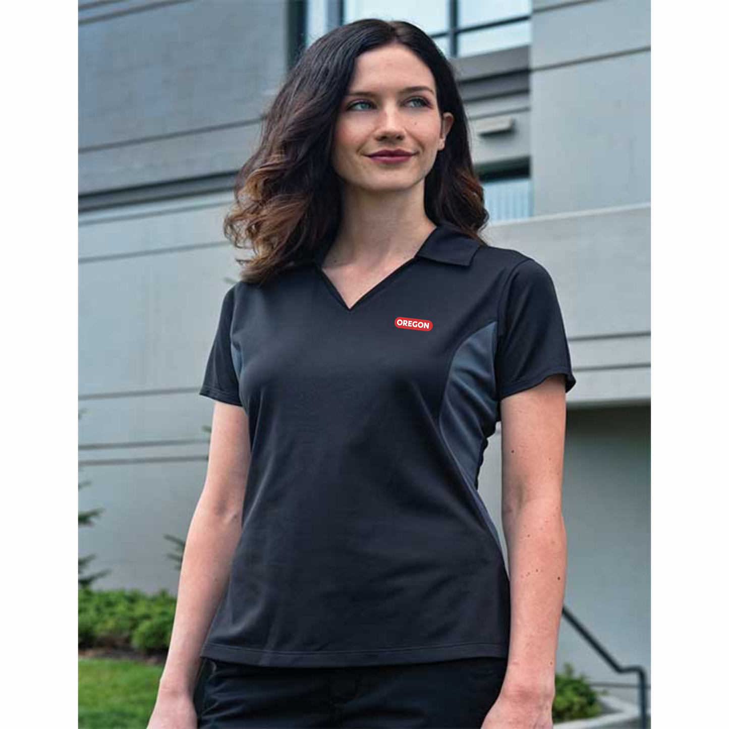 Ladies Wicking Colour Block Polo