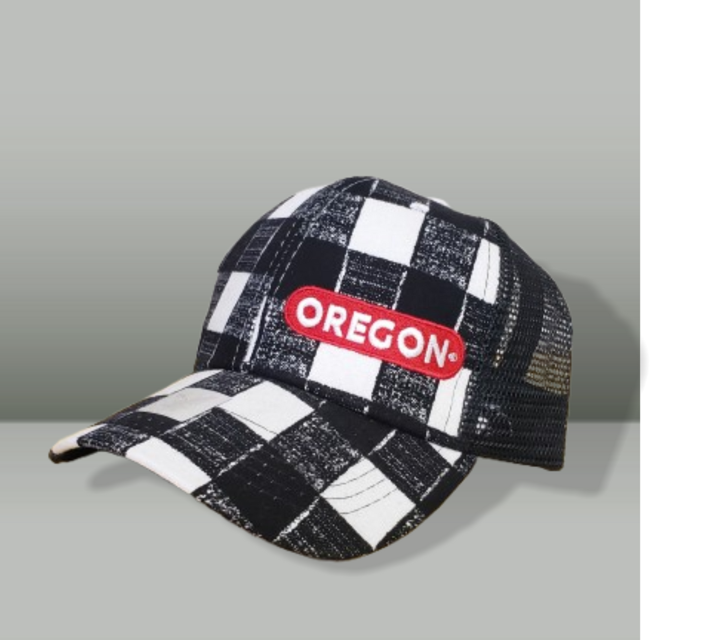 Structured Plaid Two Tone Trucker Cap