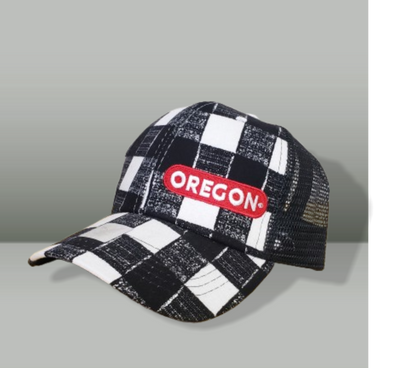 Structured Plaid Two Tone Trucker Cap