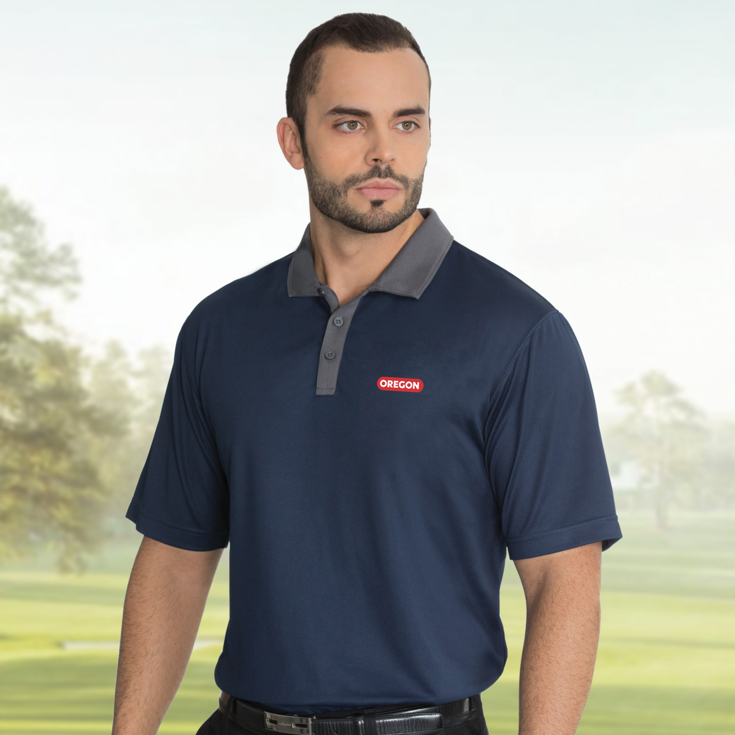 Men's Lightweight wicking Two Tone Polo
