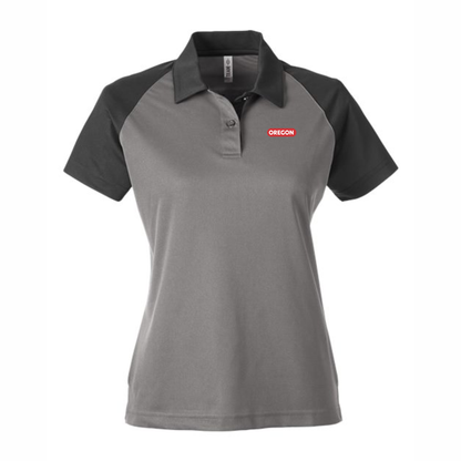 Ladies Two Tone Raglan Wicking Polo