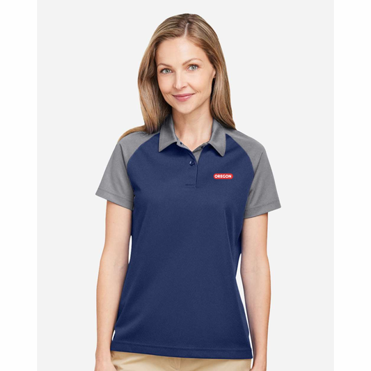 Ladies Two Tone Raglan Wicking Polo