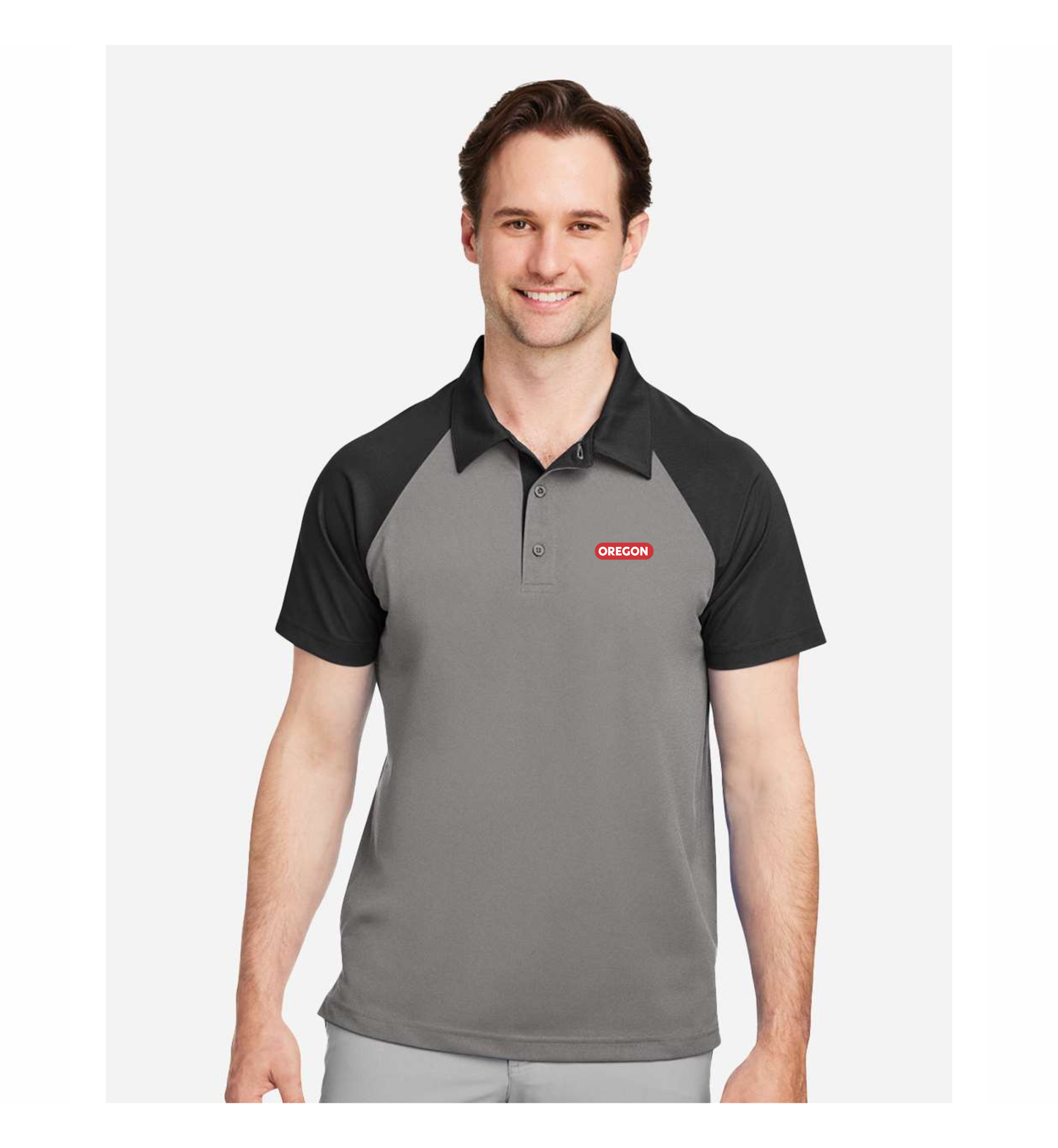 Men's Two Tone Raglan Wicking Polo
