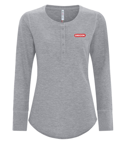Ladies Long Sleeve Henley