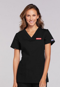 Ladies V-Neck Flex Panel Top